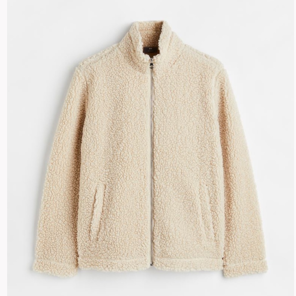 H&M Regular Fit Faux Shearling Jacket